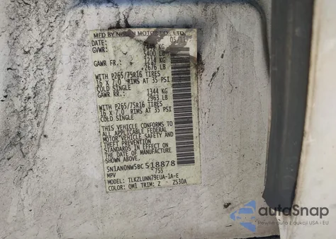 2011 Nissan Xterra Pro-4X z USA, uszkodzony, nr VIN 5N1AN0NW5BC518878